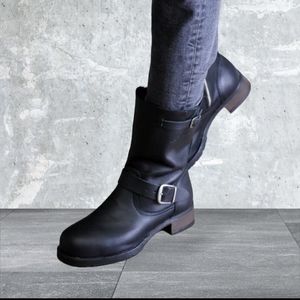 Engineer Boots by Mellow Walk Womens Sz 8.5 Black Leather  Motorcycle